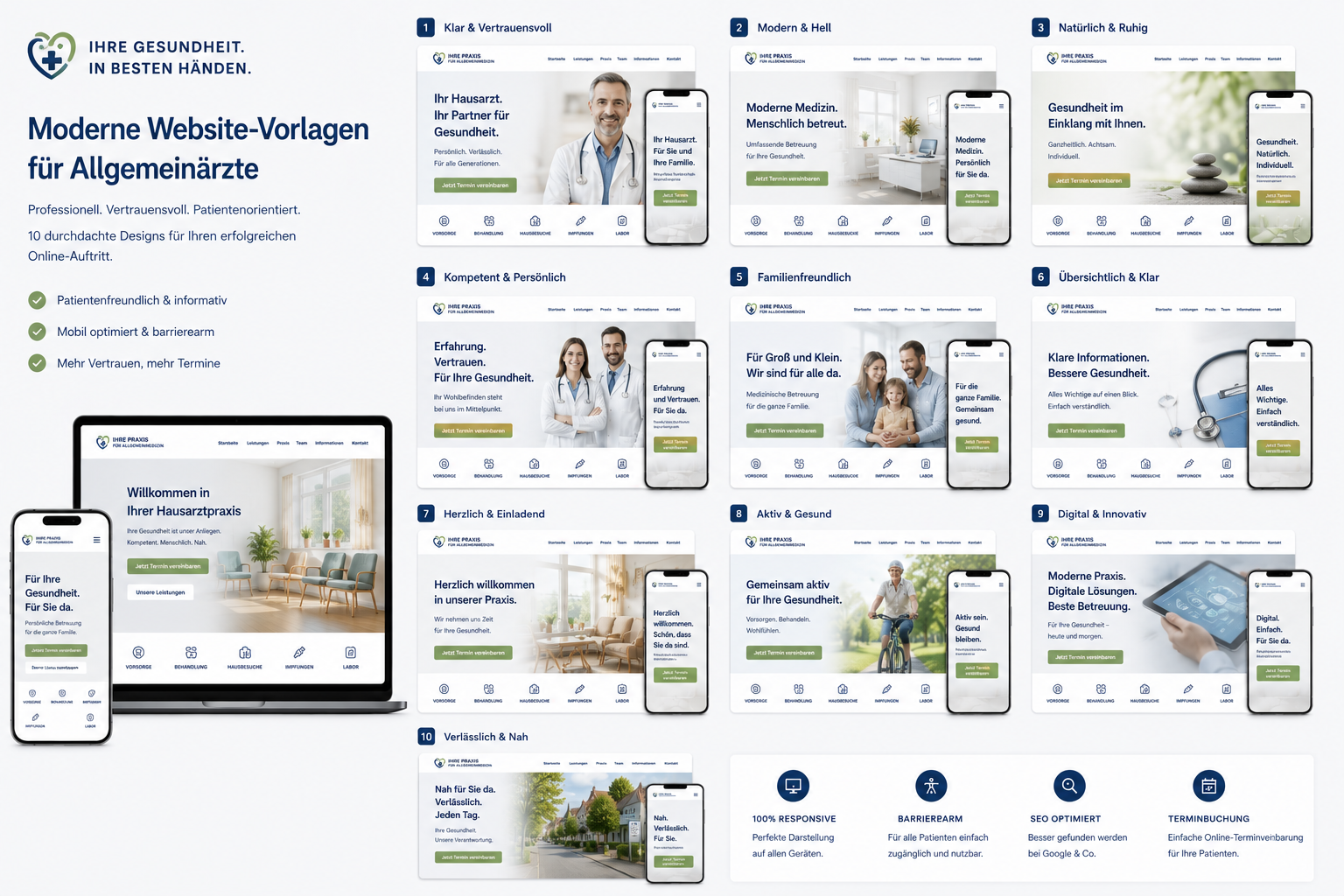 Beispiel-Webseite Arztpraxen - Hirschberg.Group Webdesign